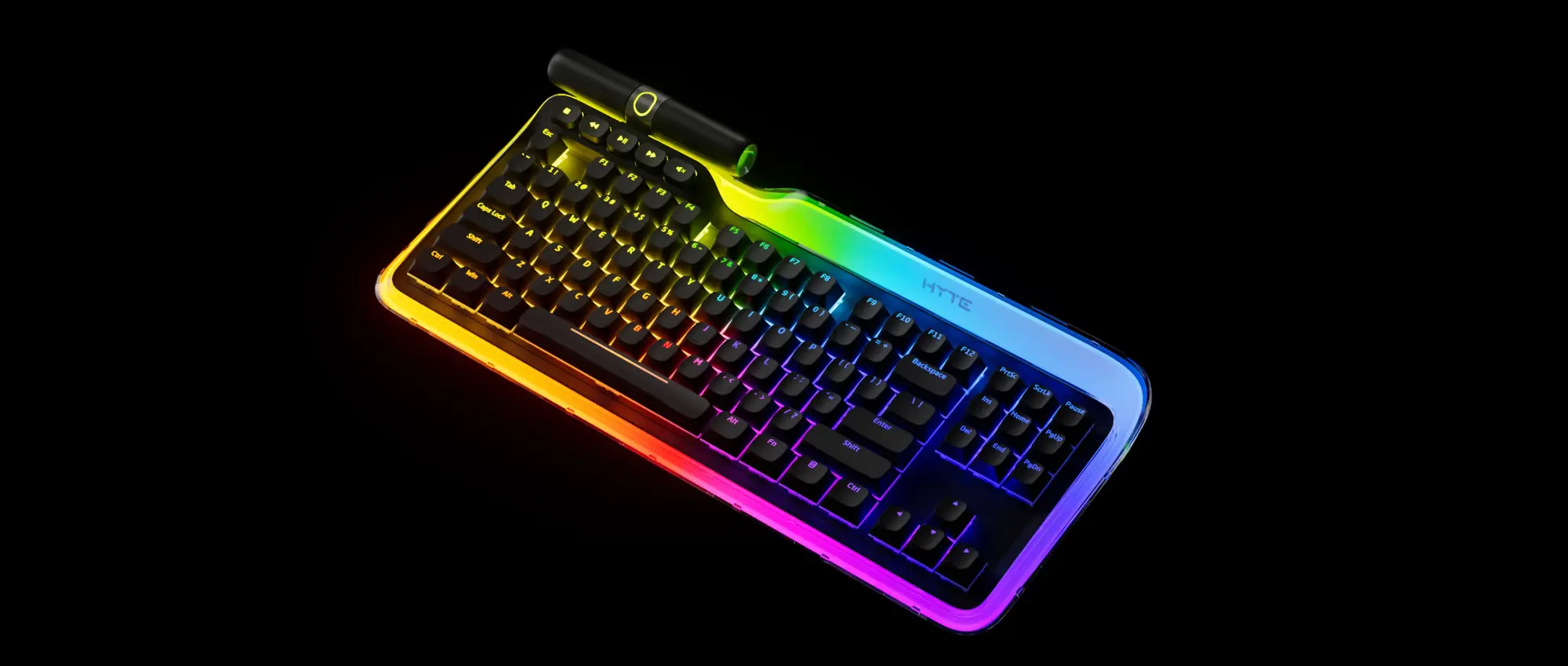 Hyte Keeb TKL с RGB-подсветкой, вид сверху». /> <span class=