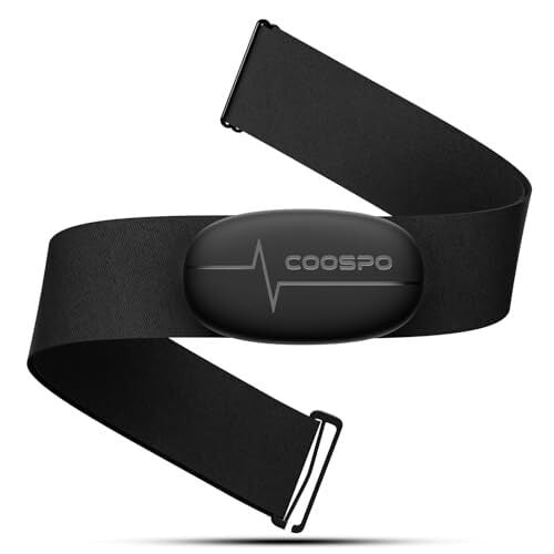 Пульсометр COOSPO нагрудный ремень H6M, Bluetooth ANT+ Нагрудный датчик пульса с батареей 400 ч, HRM работает с приложением Strava/Wahoo Fitness/Polar Beat/Peloton/Zwift/DDP Yoga