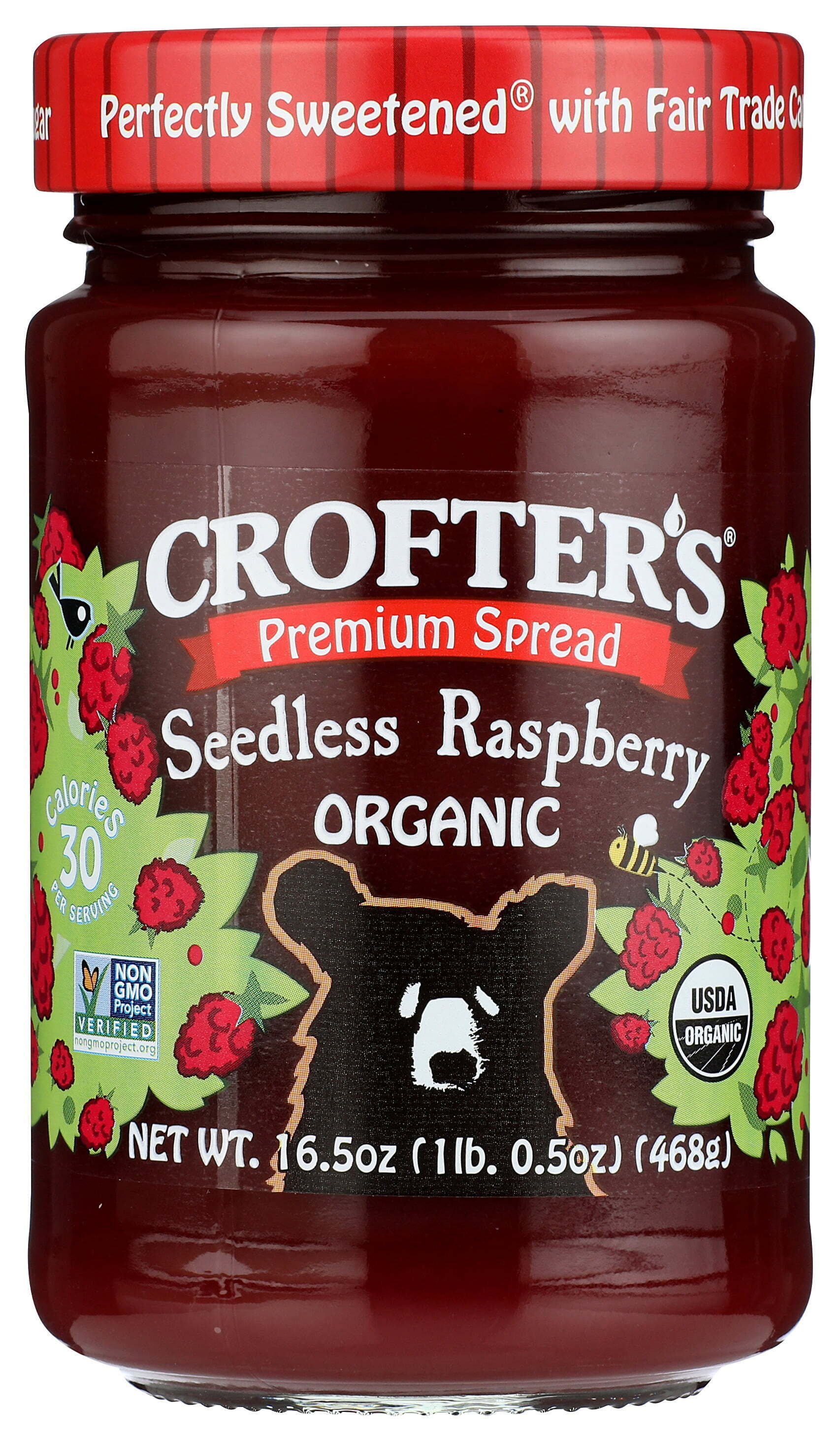 Crofters Fruit Spread Organic Premium Raspberry, 16,5 унций