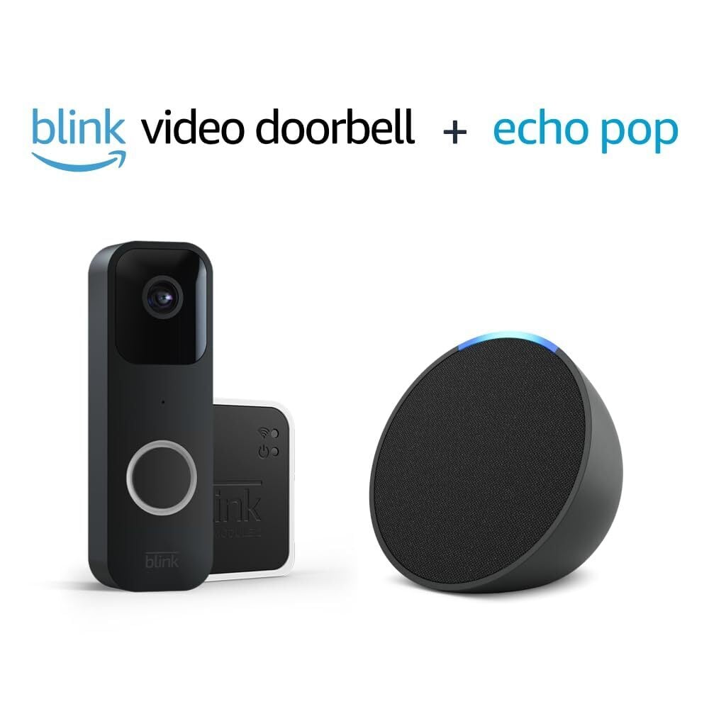 Система видеодомофонов Blink + Amazon Echo Pop