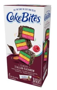  The Original Cakebites от Cookies United, легкая закуска на вынос (классическая итальянская радуга, 8 упаковок)