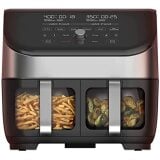 Аэрофритюрница Instant Vortex Plus XL 8QT ClearCook, очистка окон и пользовательские параметры программы, функции 8-в-1 для хрустящей корочки, поджаривания, жарки, обезвоживания, запекания, разогрева от производителей Instant Pot , Черный