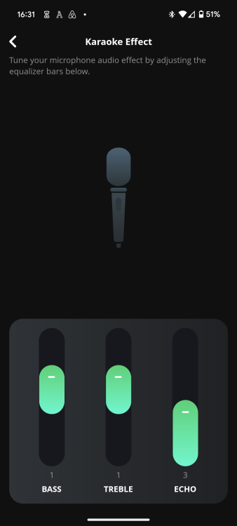 Вы можете изменить звук вашего микрофона для караоке.