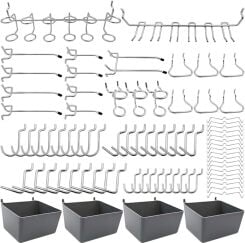  Набор крючков для перфорированной доски FRIMOONY с ящиками для перфорированной доски и фиксаторами для хранения различных инструментов, 80 шт.