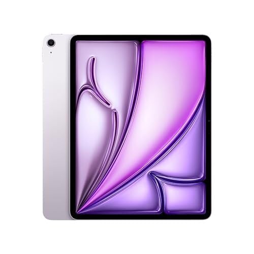 Apple iPad Air 13 дюймов (M2): дисплей Liquid Retina, 128 ГБ, альбомная ориентация 12-мегапиксельной фронтальной камеры/12-мегапиксельной тыльной камеры, Wi-Fi 6E, Touch ID, работа аккумулятора в течение всего дня — фиолетовый