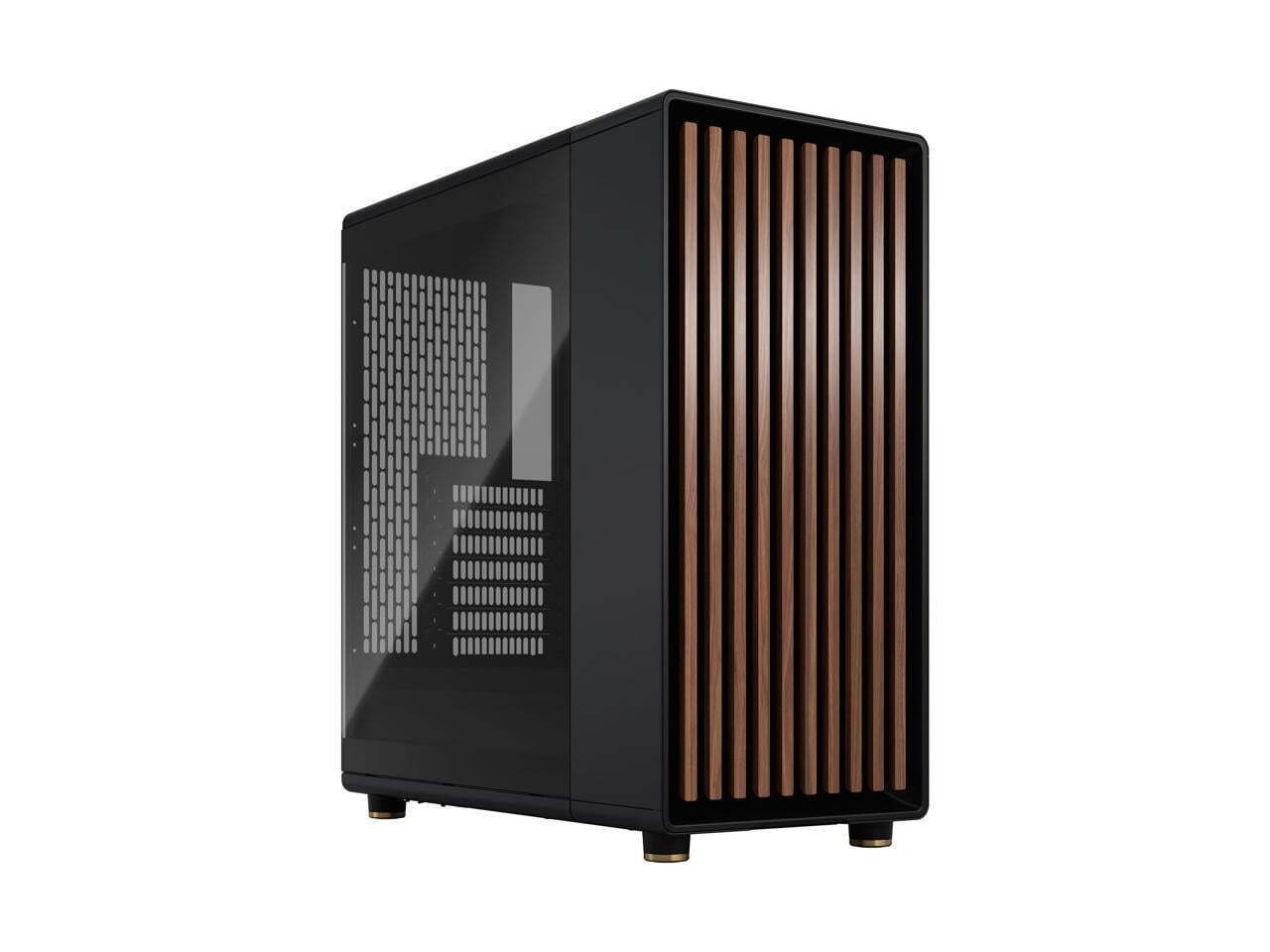 Корпус для ПК Fractal Design North ATX mATX Mid Tower — угольно-черный North с передней панелью из орехового дерева и темной тонированной боковой панелью TG