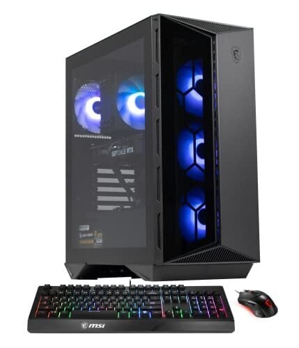 Игровой настольный компьютер MSI Aegis R: Intel Core i7-14700F, Geforce RTX 4070 Super, 16 ГБ DDR5, SSD-накопитель m.2 NVMe емкостью 1 ТБ, блок питания 80+ Gold, Wi-Fi, клавиатура и мышь, сделай сам; Friendly, Windows 11 Home: 14NUE7-680US