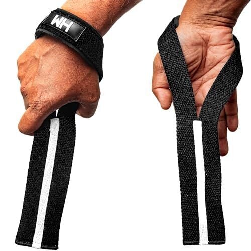 Weightlifting House Elite Wrist Straps with Neoprene Padding - Hand Wraps for Olympic Lifting, Snatch, Pulls, and Deadlift Laces - Grip Strength Trainer, Weight Lifting, Wrist Wraps, Exercise Bands