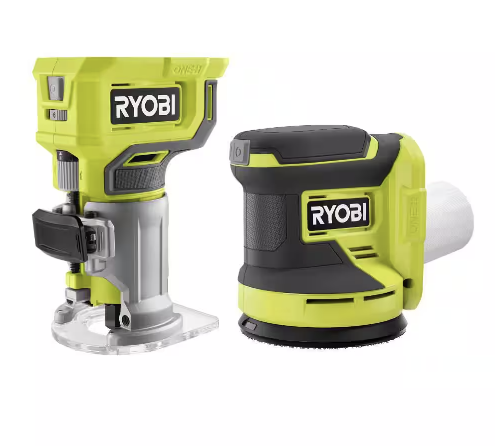 Комплект из фрезера и виброшлифовальной машины Ryobi ONE+ 18 В