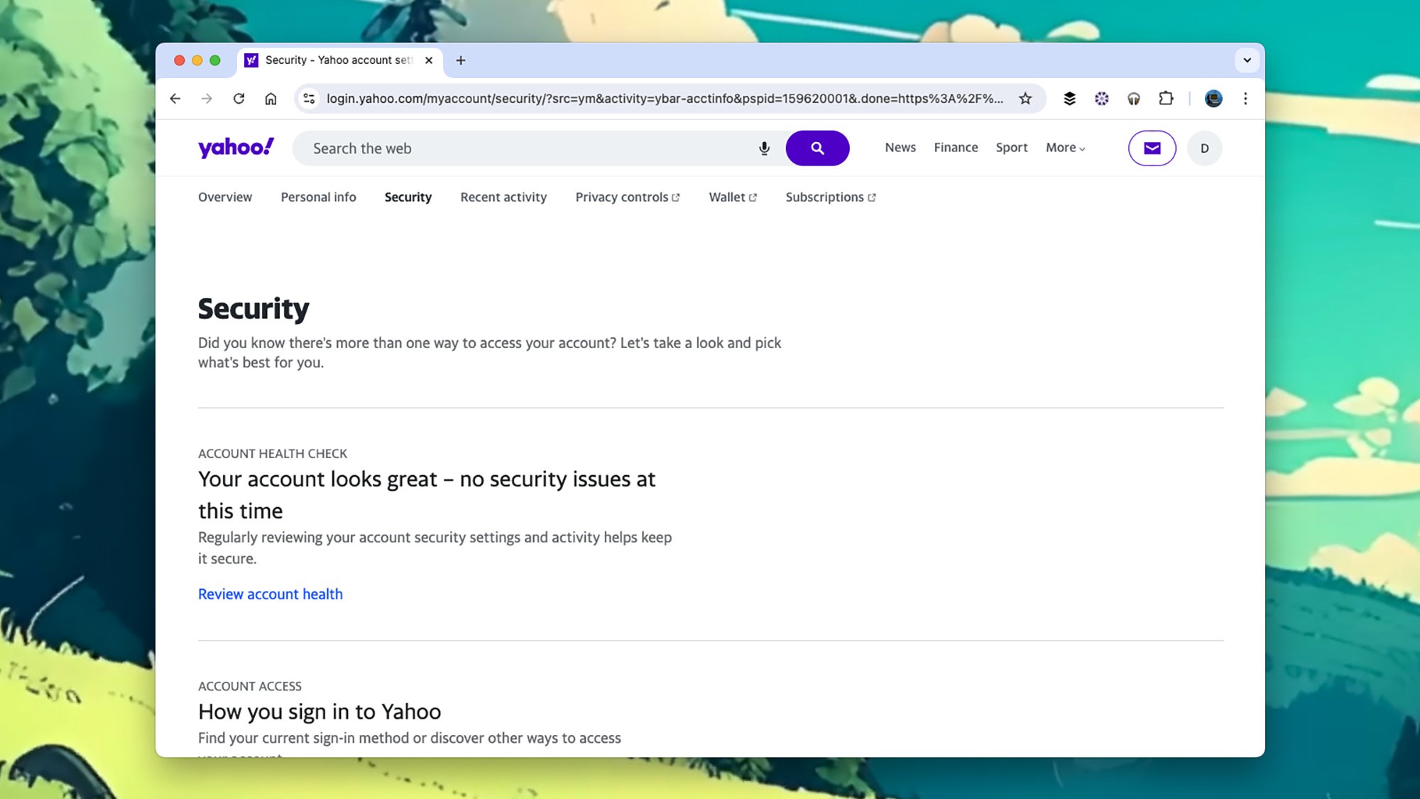 Yahoo security