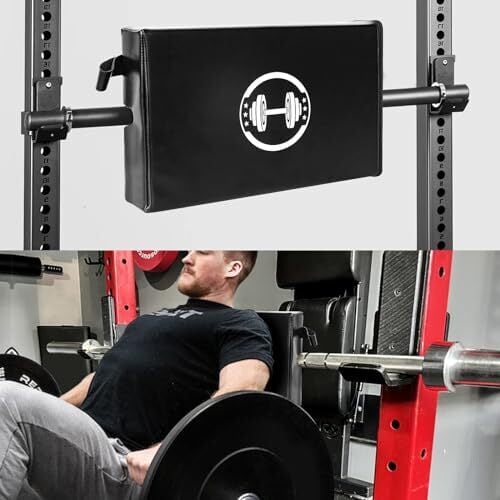 BEEYEO Square Hip Thrust Pad Barbell Squat Pad, Hip Thrust Bench Back Pad Protective Thick Foam Pad for Barbell Bench Bench, Barbell Back Thrust Bench Brake Thrust Pad, Weight Lifting Bench Press and Pushings